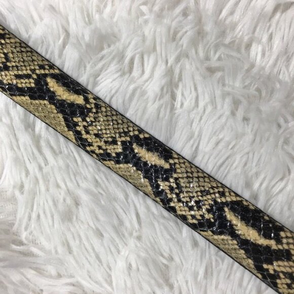 Natural Genuine Snakeskin Brushed Silver Metal Buckle Belt main image 8